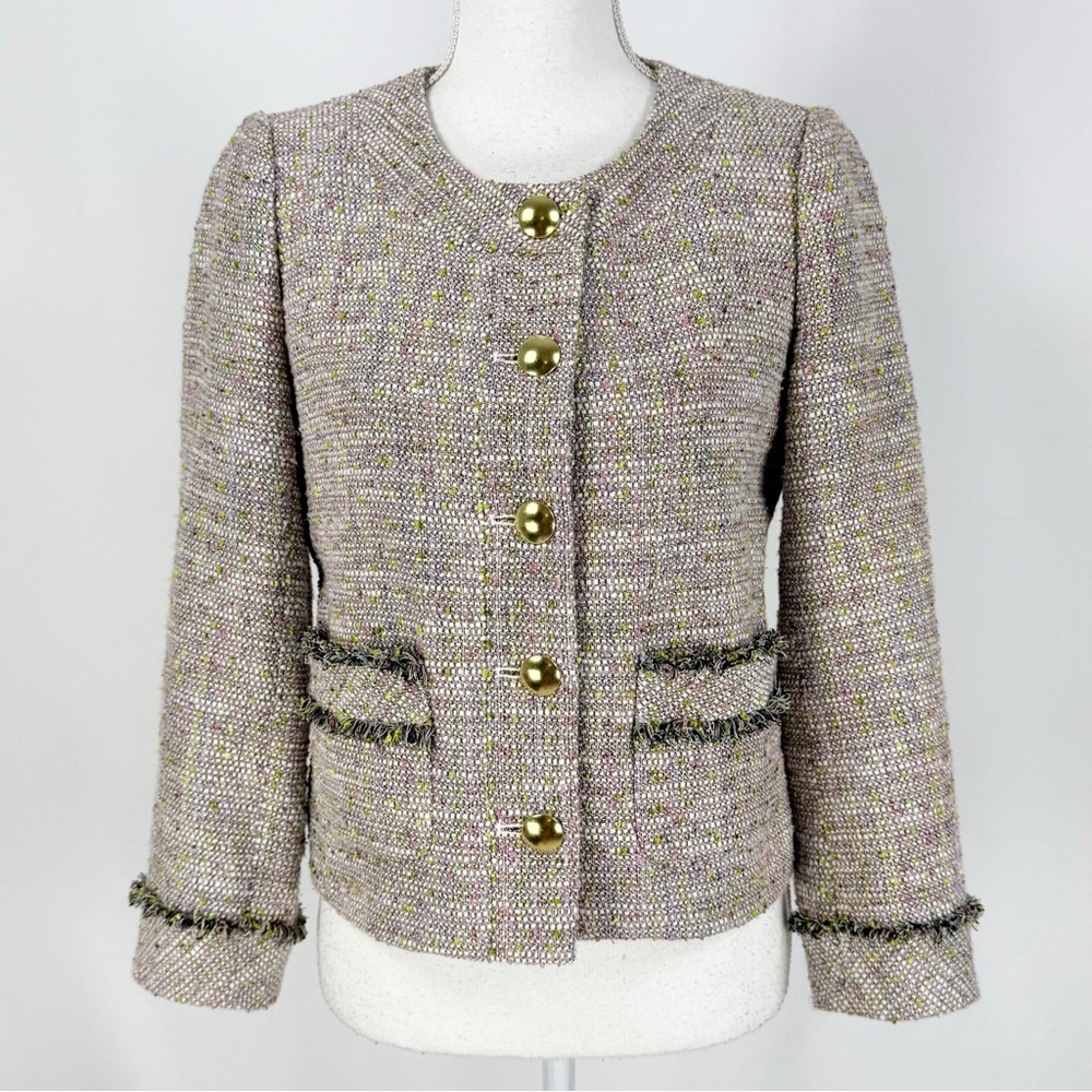 J. Crew Tweed Blazer with Gold Buttons Size S
